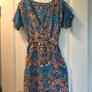 Patterned mini dress/tunic